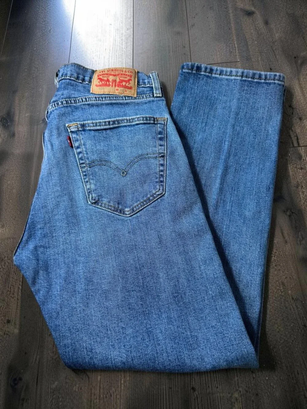 Levi’s 505 Jeans Men’s 32x30 Blue Solid Regular Fit Y2K